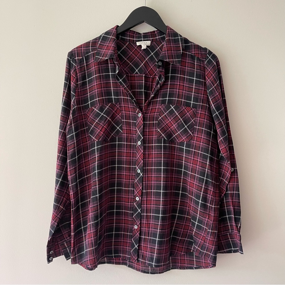 SOFT JOIE Plaid Top